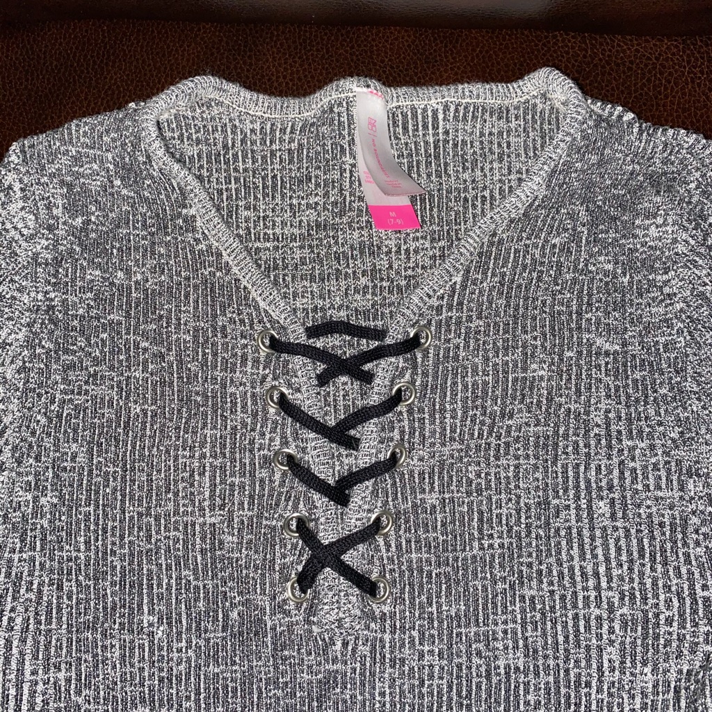 Gray Fitted Top